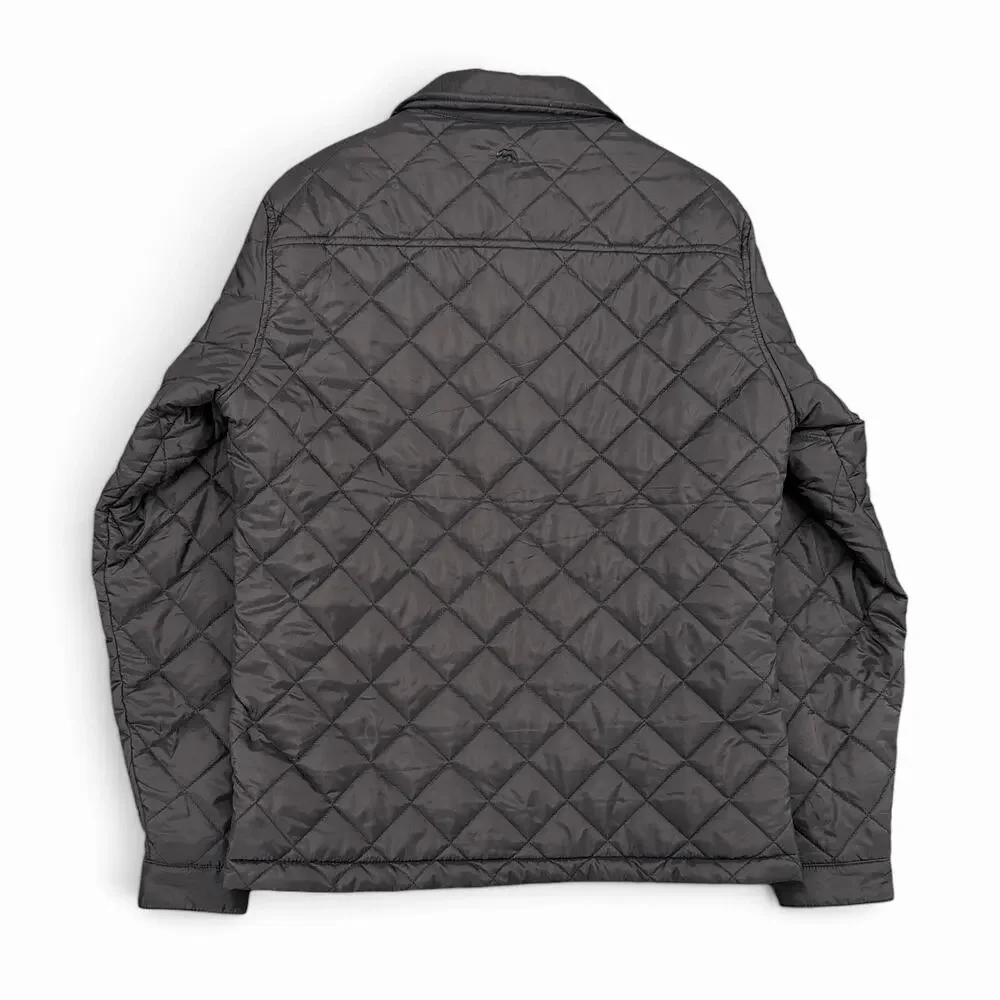 Onward Reserve Mens Sz M Quilted Jacket Braswell Elbow Patch Black Tan